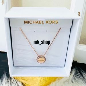 Michael Kors Pendant Necklace Rose Gold